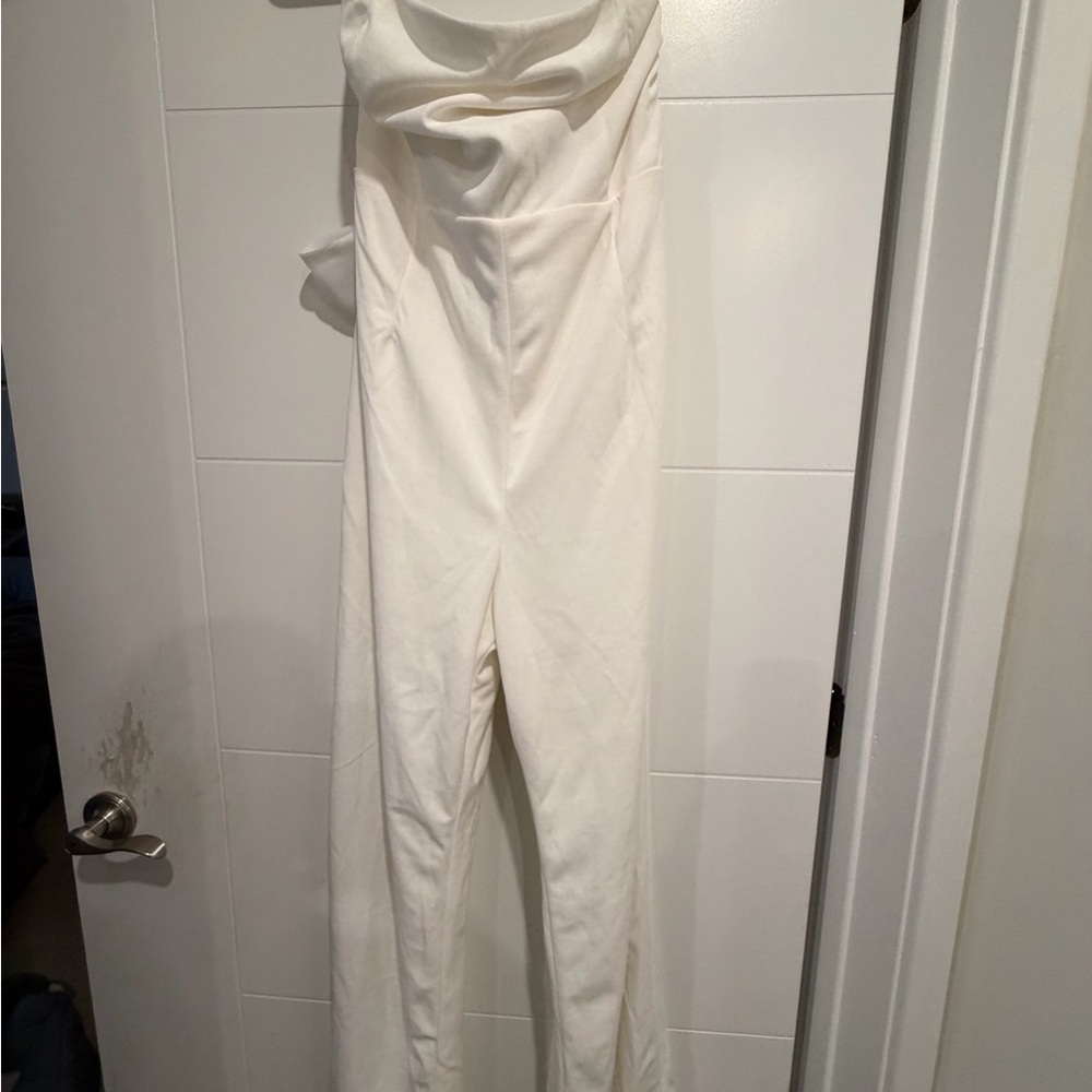 Lulu's Classic White Jumpsuit